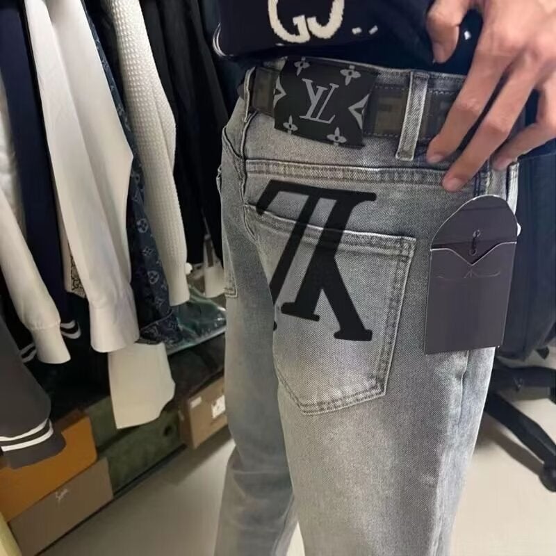 Unisex Classic Denim Jeans Loose Fit Daily Outdoor Wear - Image 1
