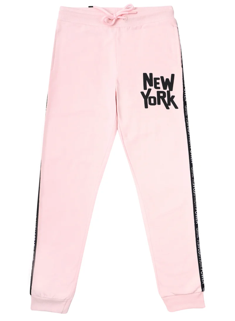 URBASY Urbasy Kids/Teena 100% Cotton Sweatshirt with Joggers Set - PINK