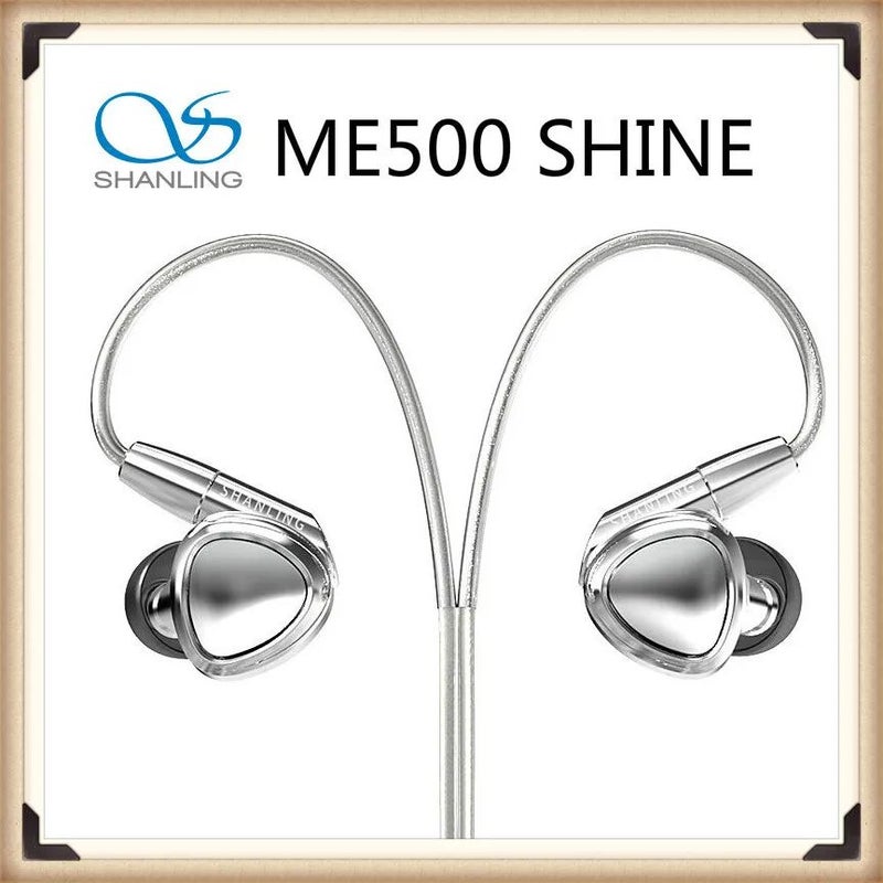 Shanling Me500 Shine 2BA + 1DD Hybrid In-Ear Earphones Mmcx Detachable Cable 3.5mm 4.4mm, Silver - Image 1