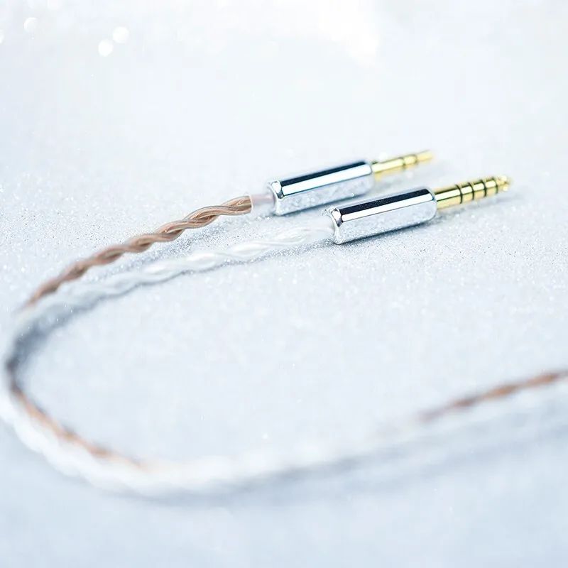 Shanling Me500 Shine 2BA + 1DD Hybrid In-Ear Earphones Mmcx Detachable Cable 3.5mm 4.4mm, Silver - Image 4