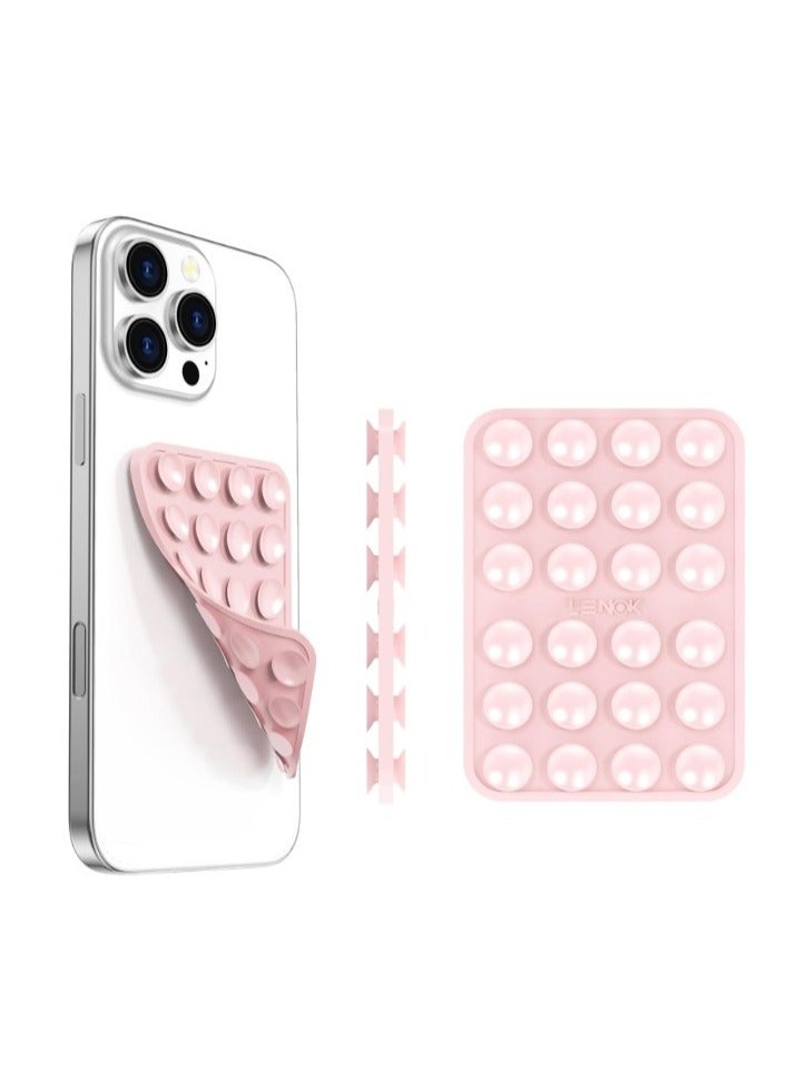 Dual-Sided Suction Cup Phone Holder - Light Pink