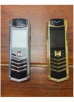 Hope Luxury Vertue Mini Phone V10 - Elegant Dialer Keypad Cell Phone for Seniors, GSM Compatible, Stylish Leather Back Cover - Golden  - Image 3