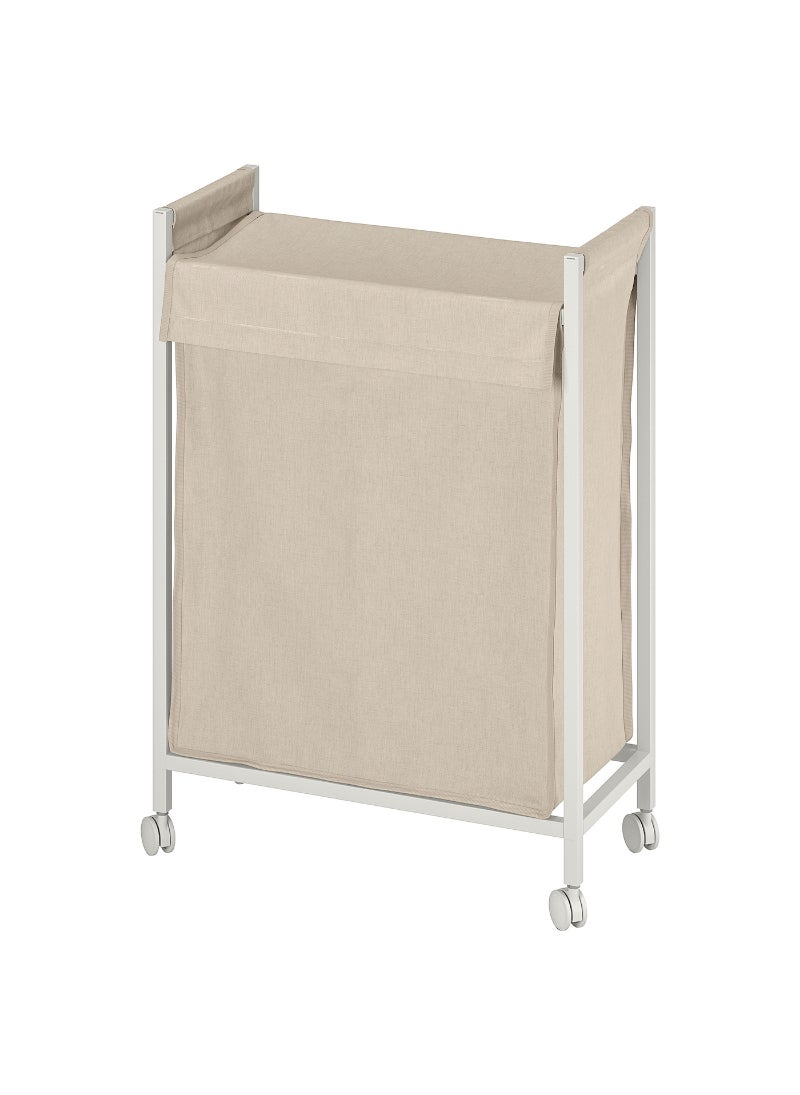 Laundry Bag With Castors White 80L