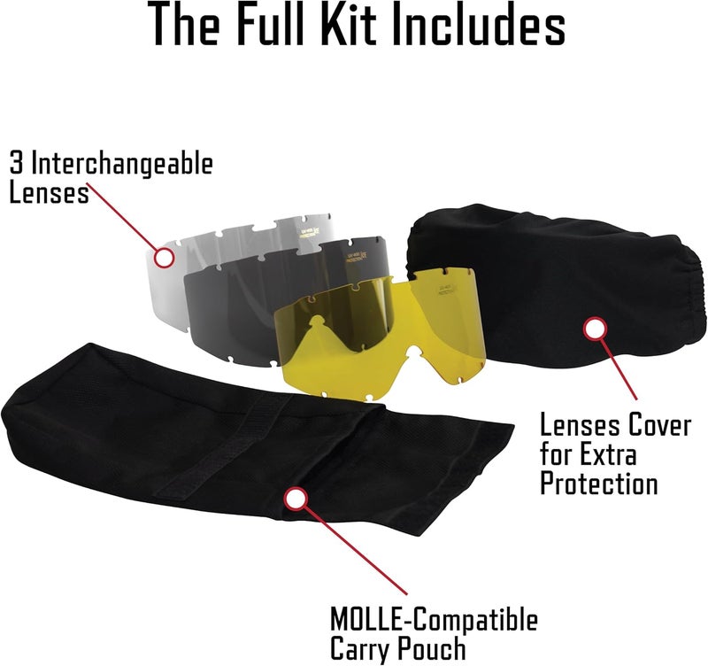 ROTHCO ANSI OTG Goggle System – Interchangeable Lenses for Impact Protection - Image 4