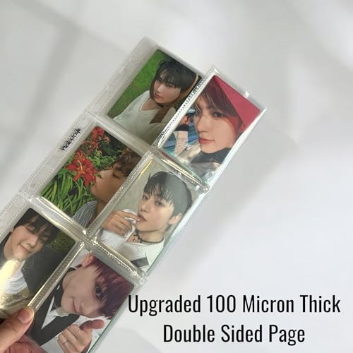 Meowcafe K-Keep Double Sided A4 Slim 9 Pocket Premium Kpop Photocard Binder Pages, 65x93mm Pocket Size, 11 Holes, 100 Micron, Generic Fit 3 Ring Office Binder and 4 Ring Binder, 30 Pages Set - Image 4