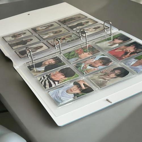 Meowcafe K-Keep Double Sided A4 Slim 9 Pocket Premium Kpop Photocard Binder Pages, 65x93mm Pocket Size, 11 Holes, 100 Micron, Generic Fit 3 Ring Office Binder and 4 Ring Binder, 30 Pages Set - Image 3