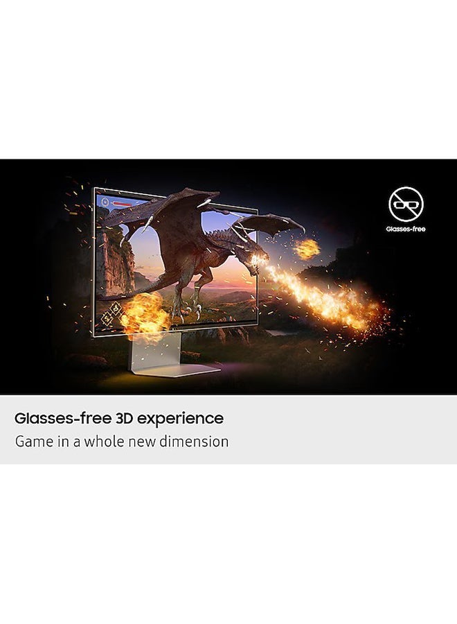 Samsung 27 Inch Odyssey 3D 4K G9 165Hz 1ms Gaming Monitor, Odyssey 3D Hub (AI 3D Video Coversion), Glass Free 3D, Spatial Audio, Edge Lighting, AMD FreeSync Premium, LS27FG900XMXUE Silver - Image 4