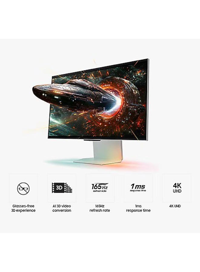 Samsung 27 Inch Odyssey 3D 4K G9 165Hz 1ms Gaming Monitor, Odyssey 3D Hub (AI 3D Video Coversion), Glass Free 3D, Spatial Audio, Edge Lighting, AMD FreeSync Premium, LS27FG900XMXUE Silver - Image 2