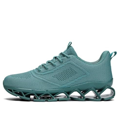 Kapsen Womens Walking Shoes Fashion Running Tennis Blade Sneakers Mesh Breathable Athletic Sport Gym Green US6 - Image 3