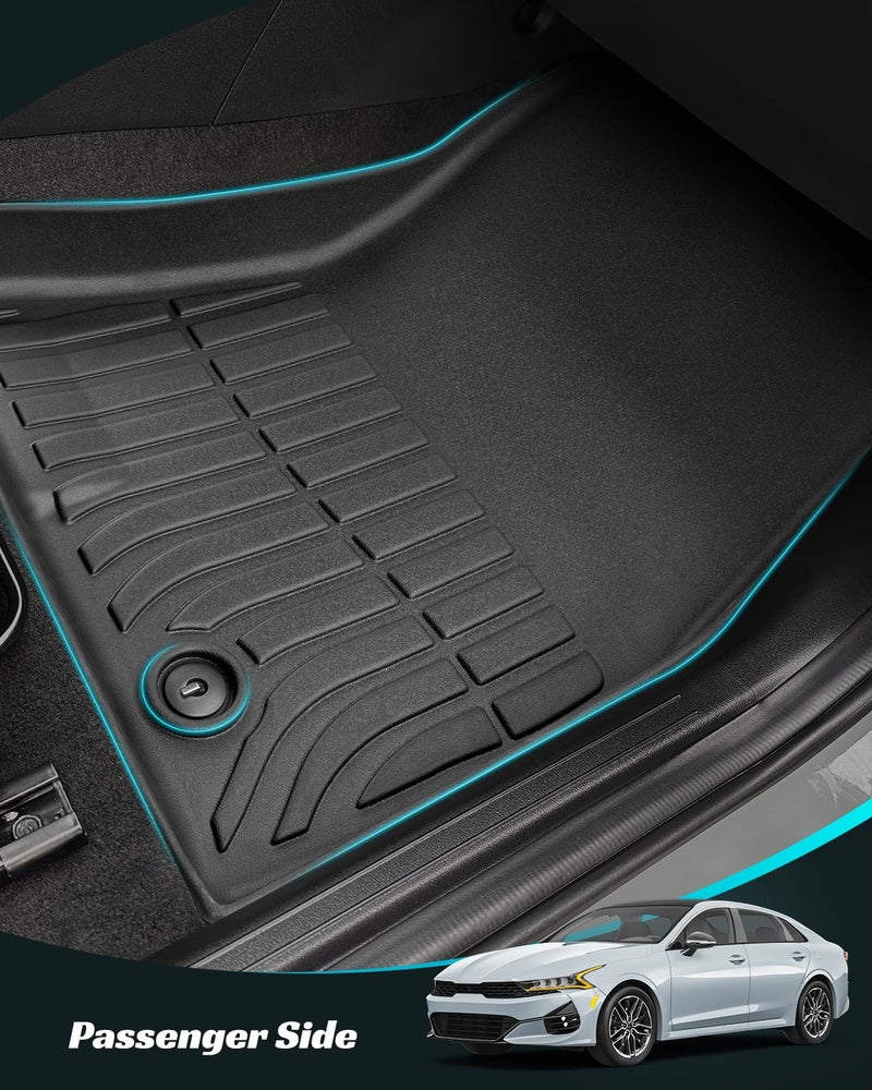 COTAZA for KIA K4 2025 2026 (Not Fit for Hatchback) Floor Mats Cargo Liner LX LXS EX GT-line Turbo All Weather Season Car Interior Soft Rubber Trunk Carpet Automotive Accessories Black 4PCS - Image 5
