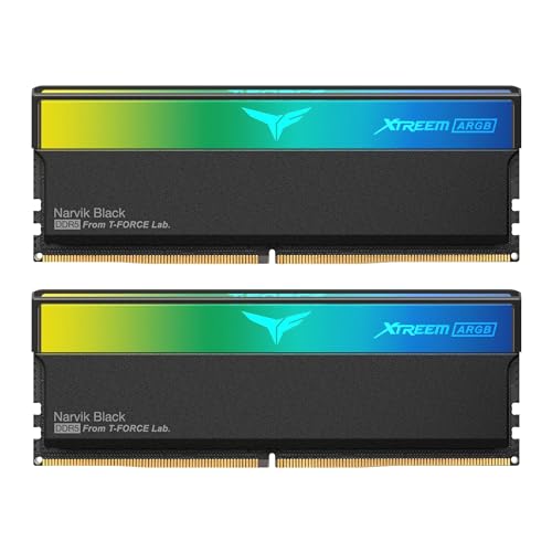 TEAMGROUP T-Force XTREEM ARGB DDR5 Ram 32GB (2x16GB) 8000MHz PC5-64000 CL38 Desktop Memory Module Ram for 600 700 Series Chipset XMP 3.0 Ready Black FF9D532G8000HC38DDC01 - Image 1