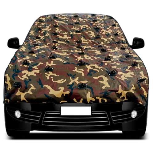 SPAIKO 14 FEET x 55 INCH Jungle Print Spikes Car Dog Protection Body Cover for Roof and Bonnet Attach Car Protection from Dogs, Monkeys & Stray Animals for Big Cars - Image 1