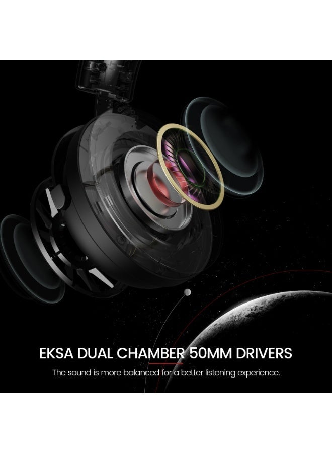 Alpha X EKSA StarEngine S Gaming Headset with Microphone for PC, Gaming Headphones with Detachable Noise Cancelling Mic, 3D Surround Sound, 3.5mm Jack Wired Headphones for PS4/PS5/Xbox One/Switch Black - Image 2
