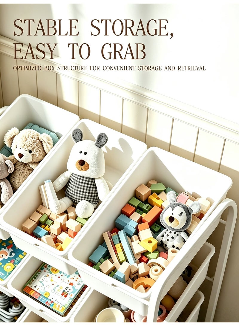 Shangxing 3-Layer Children's Toy Storage Box | 9 Individual Compartments, 45-Degree Inclined Design, Detachable for Children's Room, Living Room, Toy Box, and Storage Cabinet | Toy Storage Box | Children's Playroom Display Shelf - Image 4