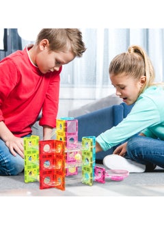 PicassoTiles Picasso Magnetic Mini Diamond Marble Run Track 60 Pieces | Magnetic Tiles | Building Blocks | Educational Toy Set | Construction Building Kit for Child Brain Development  - Image 3