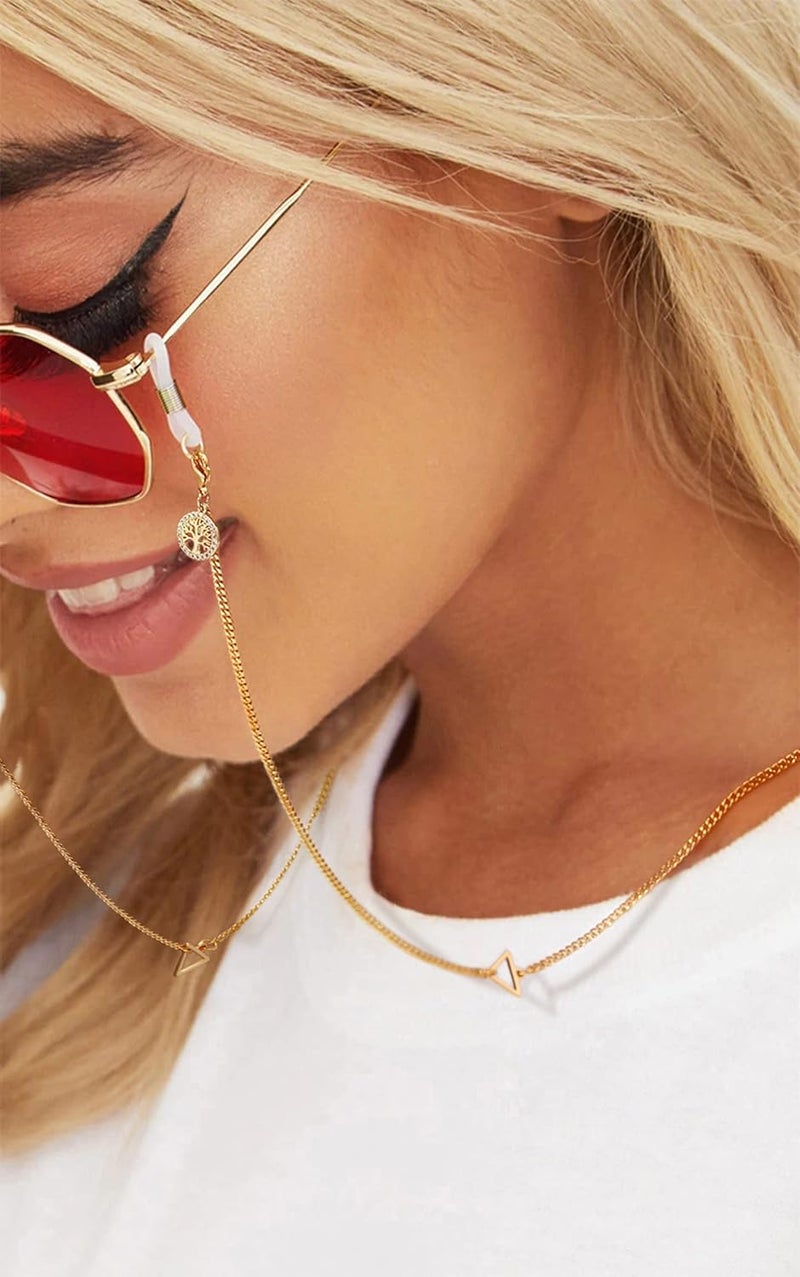 PEARLADA 18K Gold Eyeglass Chain Sunglasses Strap Holder Reading Glasses Retainer Gold Beaded Chain String Cord Lanyard - Image 3