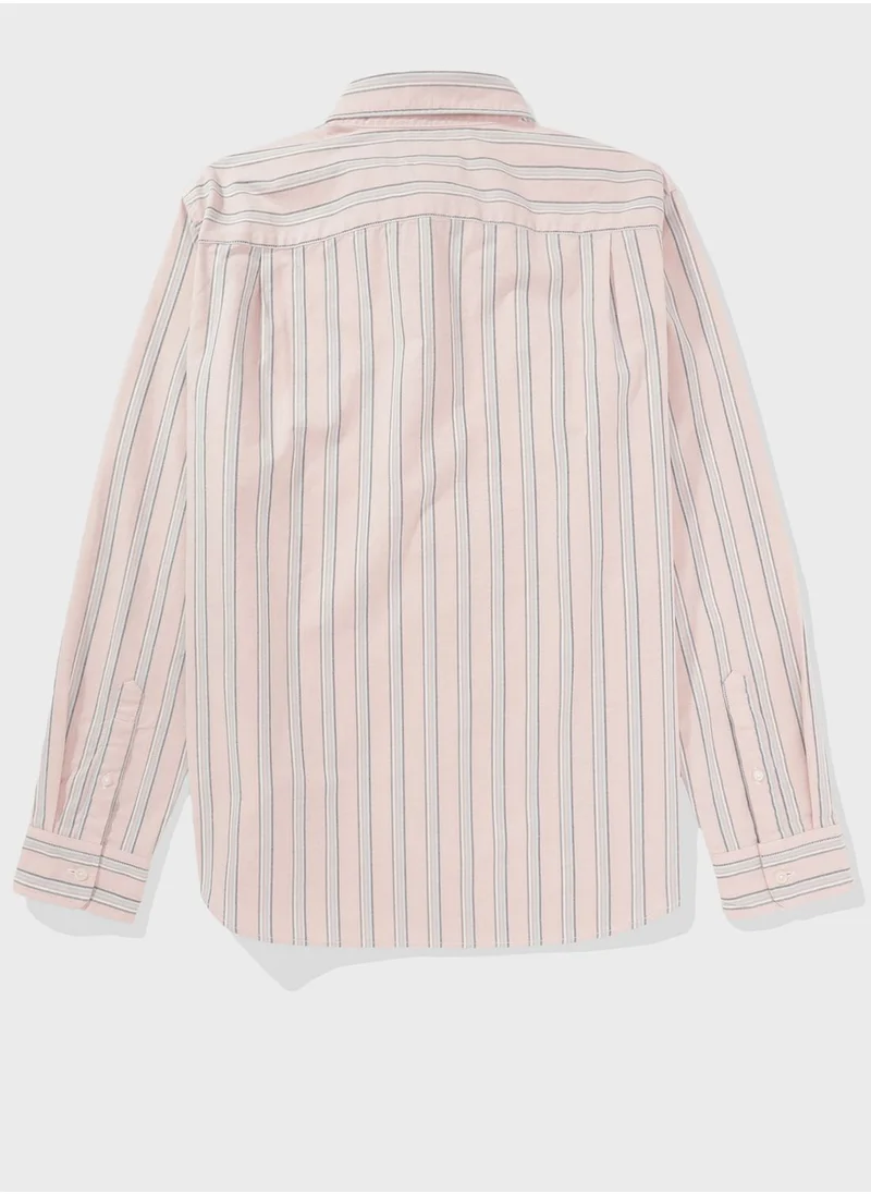 American Eagle Stripe Detail Classic Fit Shirt
