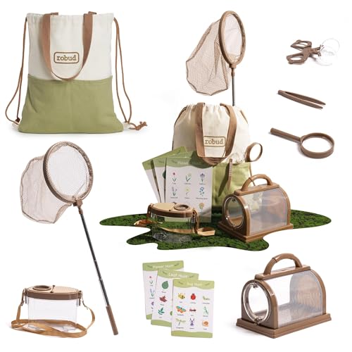ROBUD Bug Catcher for Kids Bug Catcher Kit with Bag Kit Outdoor Exploration Set for Camping Montessroi Toy for Kids Coming Closer to NatureWRP07 - Image 1