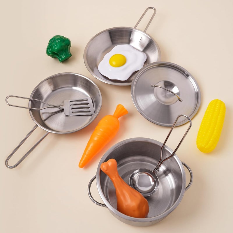 KidKraft Deluxe Cookware Set with Food Gift for Ages 3 - Image 3