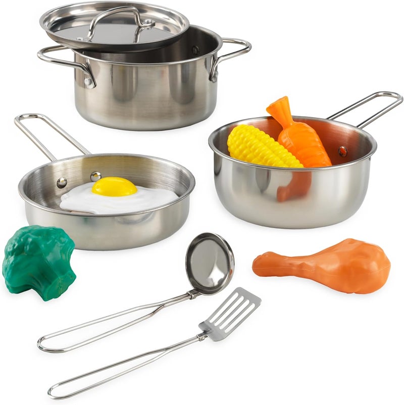 KidKraft Deluxe Cookware Set with Food Gift for Ages 3 - Image 1