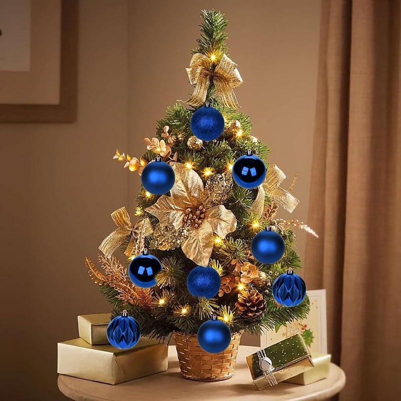 Briful 12pcs 3.15 "" عيد الميلاد الحلي الحلي شاتيربيان سحرية زرقاء عيد الميلاد زخارف الشجرة عيد الميلاد كرات الشجرة الهالوين د؟ - Image 4