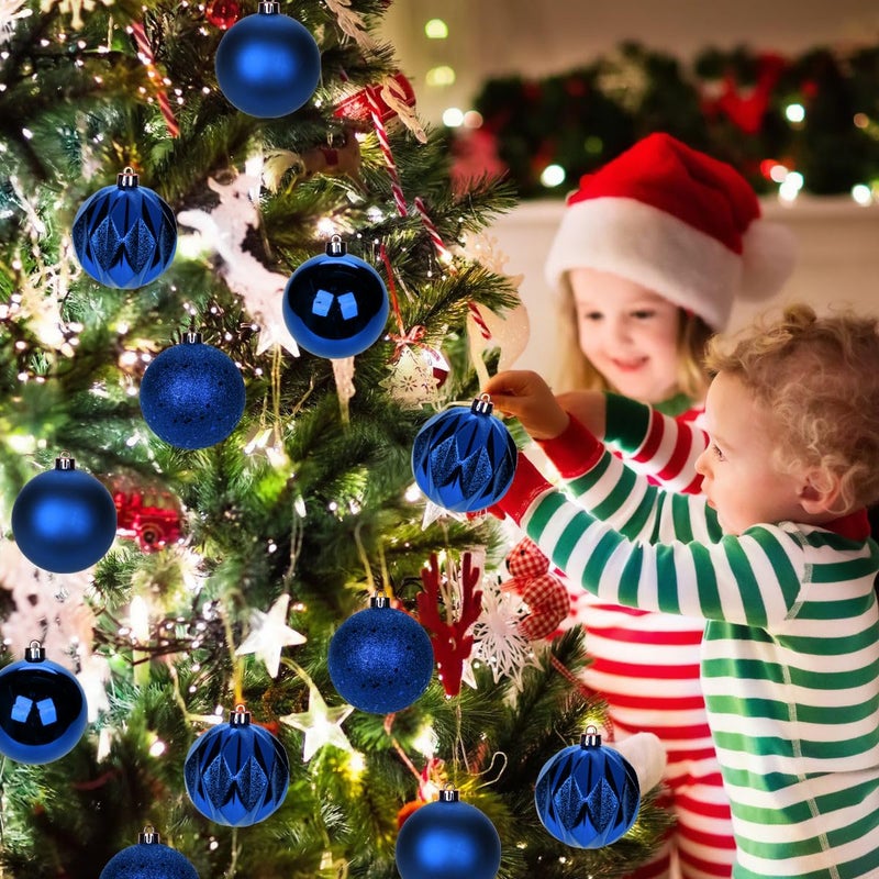 Briful 12pcs 3.15 "" عيد الميلاد الحلي الحلي شاتيربيان سحرية زرقاء عيد الميلاد زخارف الشجرة عيد الميلاد كرات الشجرة الهالوين د؟ - Image 5