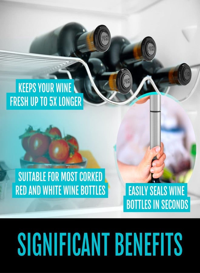 VINVOLI Wine Preserver Set - Deluxe 2025 Wine Vacuum Pump with 2 Reusable Wine Stoppers - Wine Sealer and Wine Saver to Keep Wine Fresh Longer - Professional Quality for Wine Lovers and Sommeliers - Image 3