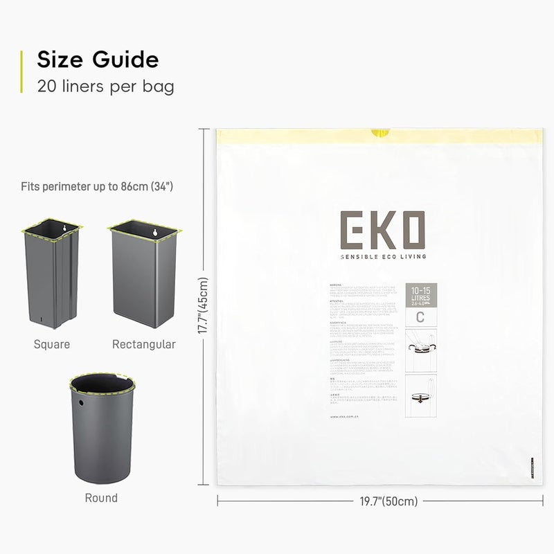EKO DRAWSTRING BAG 10-15L 20 BAGS - Image 2