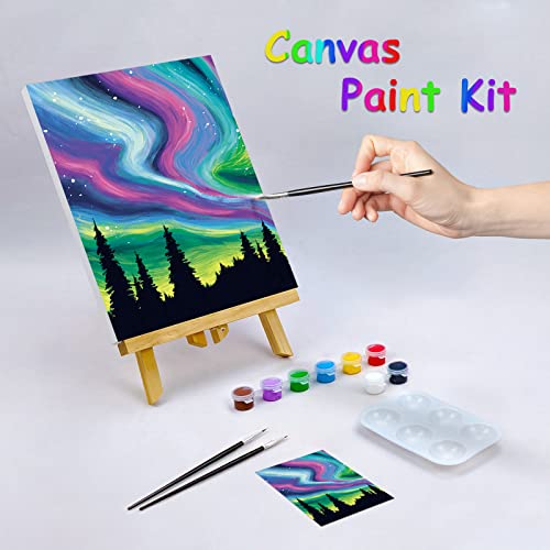 Nuberlic Pre Drawn Canvas Paint Kit, Adult Sip and Paint Party Favor DIY Date Night Activity, 8X10 Canvas to Paint Birthday Party Gift Star Night - Image 2