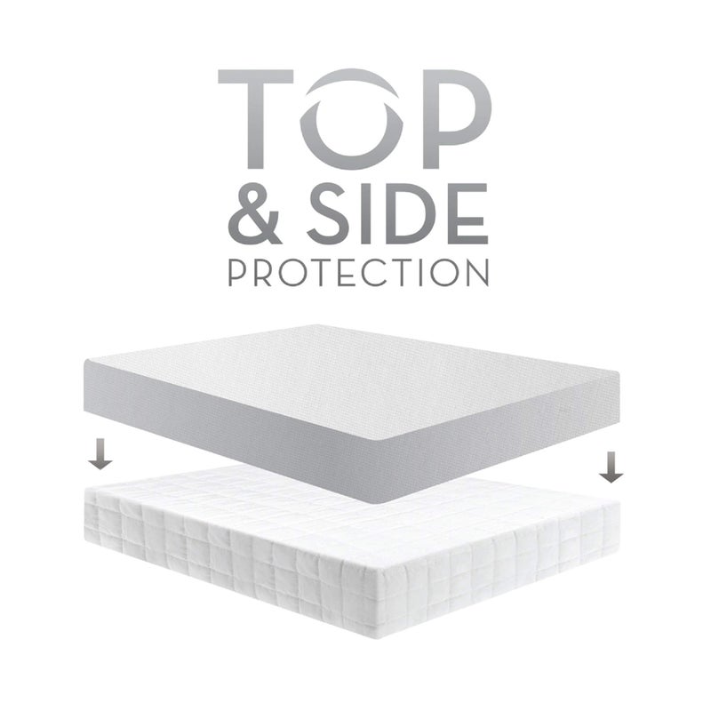 MALOUF Hypoallergenic 100% Waterproof Protector-15-Year Warranty-Vinyl Free Mattress Protector, Split Cal King, White - Image 5