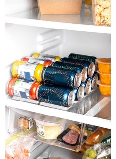 Core Kitchen Core Home Kitchen Storage Accessory 12.6 x 3.9 Inch BPA Free Silicone Pantry Refrigerator Beverage Soda Can Mat, 2 Pack, Hail Grey  - Image 2