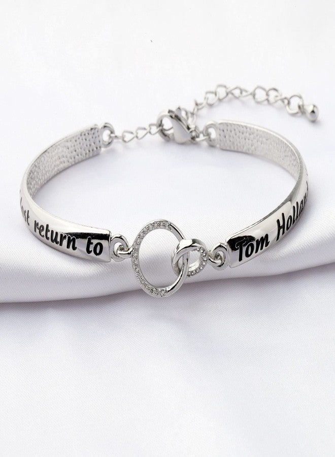 BNQL If Lost Return to Tom Holland Keychain Bracelet spider Bracelet Gift for daughter（BC-02） - Image 3