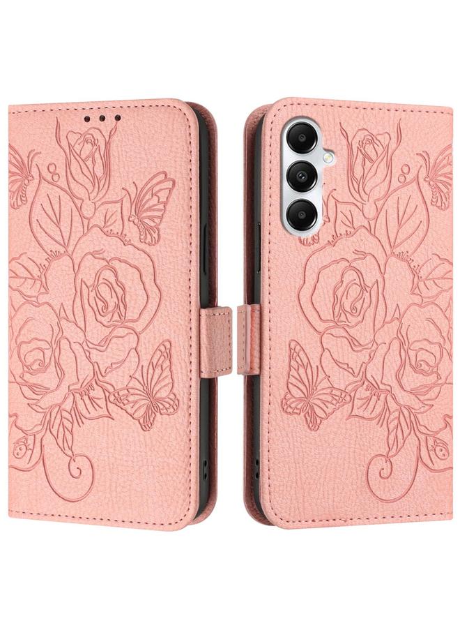 اس-توب جراب هاتف جلدي مضاد للسرقة منقوش باللون الوردي لهاتف Samsung Galaxy A05s 4G Global RFID - Image 2