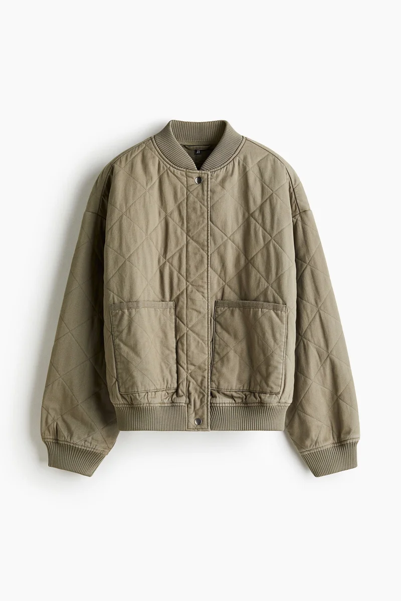 H&M Quilted bomber jacket