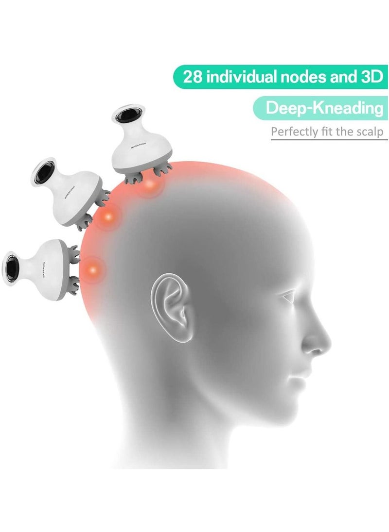 Generic Electric Scalp Head Massager with Vibration Mode Portable Handheld with Deep Tissue Kneading Stimulating Hair Growth Stress Release Full Body Massage for Muscles Back Shoulder Calf Pain  - Image 4