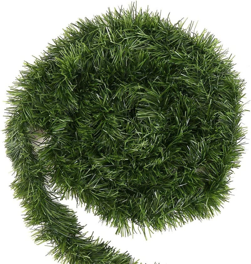 Partunay 35 Ft Green Christmas Tinsel Garland Xmas Tree Hanging Ornaments Christmas Newyear Decoration Item