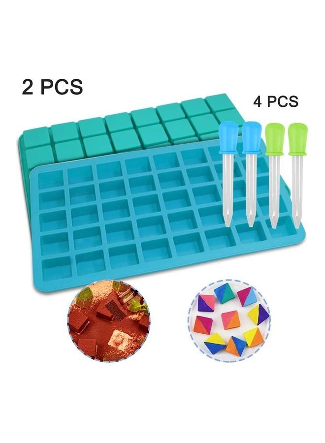 نيبمينينت طقم مكون من قالبين السيليكون مع 4 قطارات أزرق / أخضر 11.7x7.75x0.7بوصة - Image 2