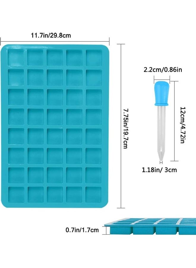 نيبمينينت طقم مكون من قالبين السيليكون مع 4 قطارات أزرق / أخضر 11.7x7.75x0.7بوصة - Image 3