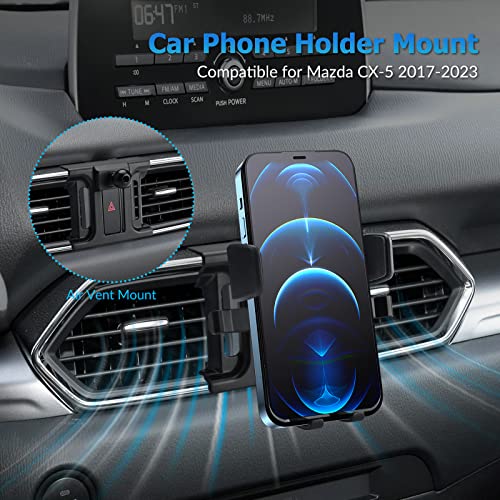 DLOVEG Car Phone Holder Mount for Mazda CX-5 2023-2022, 2023 Accessories, Compatible with 4.5-7.5 inch Smartphones, Black - Image 3
