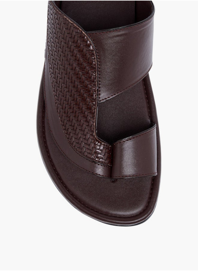 LBL by Shoexpress Men's Textured Slip-on Arabic Sandals  - Image 3