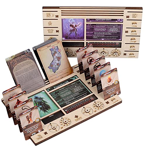 CZYY GloomhavenFrosthaven Player Character Dashboard with HP XP Dial Trackers Set of 2 Birch Plywood Hero Organizer for Saving Your Table Space - Image 1