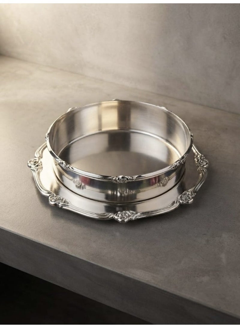 Luxury chocolate tray made of fiber material (one tray consisting of a deep plate 24 cm and a flat plate 31 cm) - Image 1