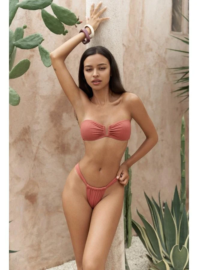 Bohemai Lahla Strapless Bikini Top with Buckle Detail