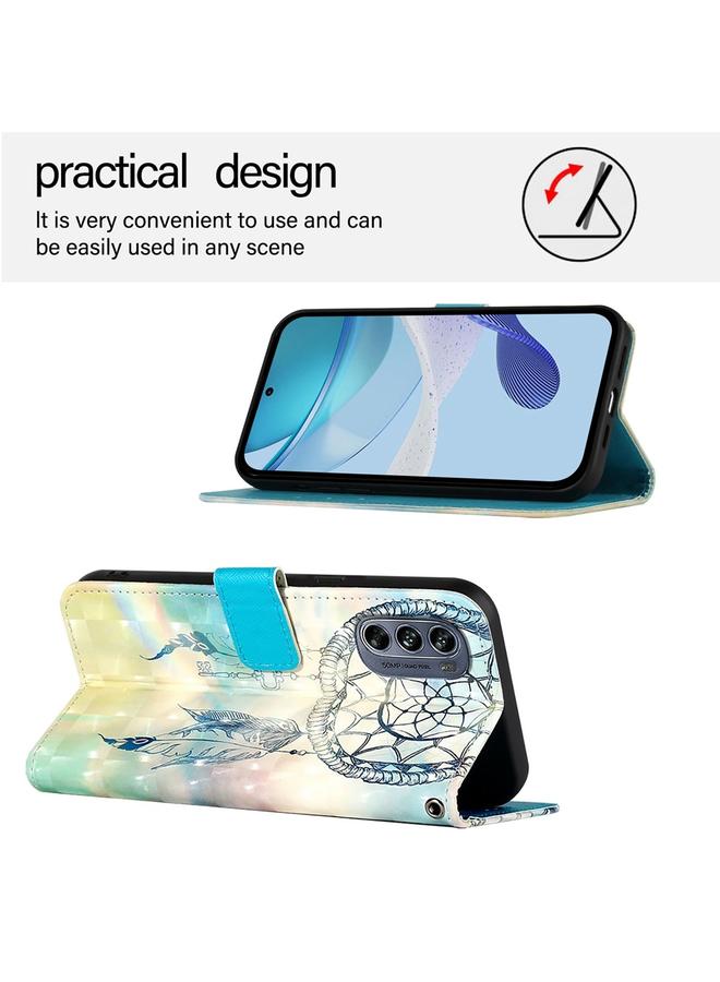 S-TOP Case For Motorola Moto G62 5G Global / India 3D Painting Horizontal Flip Leather Phone Case - Image 3