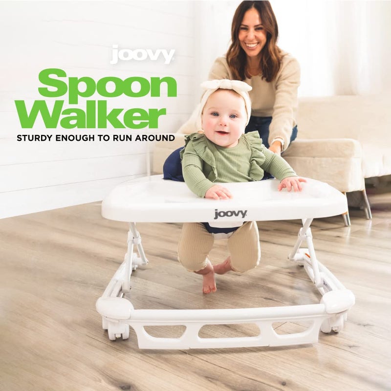 Joovy Spoon Baby Walker & Activity Center Featuring Three Adjustable Heights, Extra-Large Tray, and 30 lb Weight Capacity - JPMA Safety Certified, Blueberry - Image 2