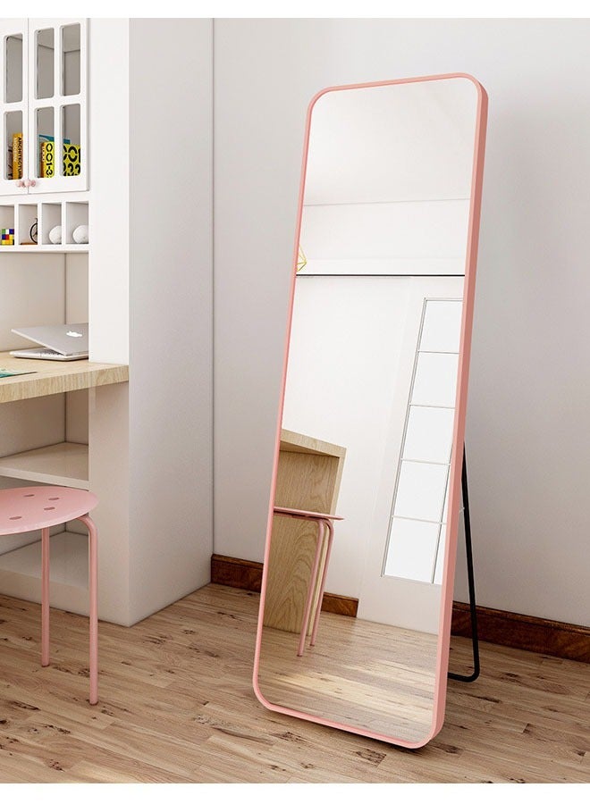 KLNAMAEAAN Full Length Mirror 80 X 180 cm, Floor Mirror with Aluminum Alloy Frame, Free-Standing Leaning Large Bedroom Dressing Mirror, Full Body Mirror with Stand for Living Room & Bedroom, Rose Gold - Image 2