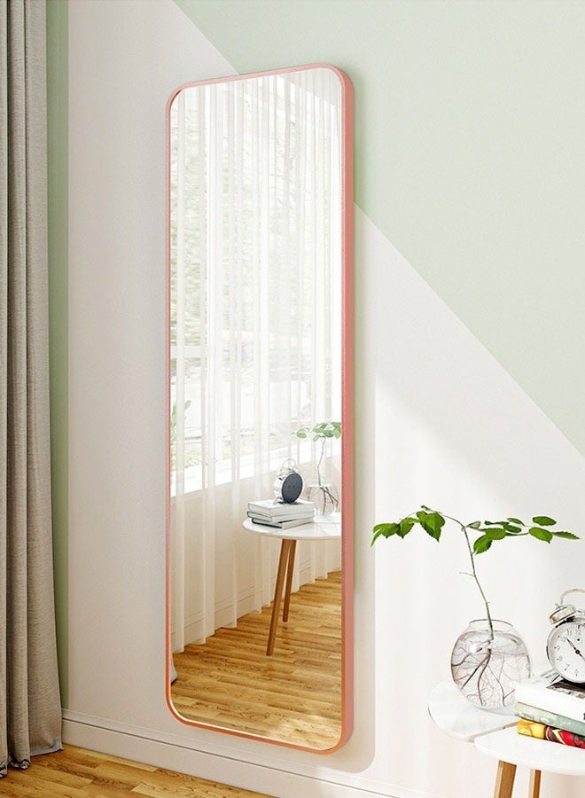 KLNAMAEAAN Full Length Mirror 80 X 180 cm, Floor Mirror with Aluminum Alloy Frame, Free-Standing Leaning Large Bedroom Dressing Mirror, Full Body Mirror with Stand for Living Room & Bedroom, Rose Gold - Image 3