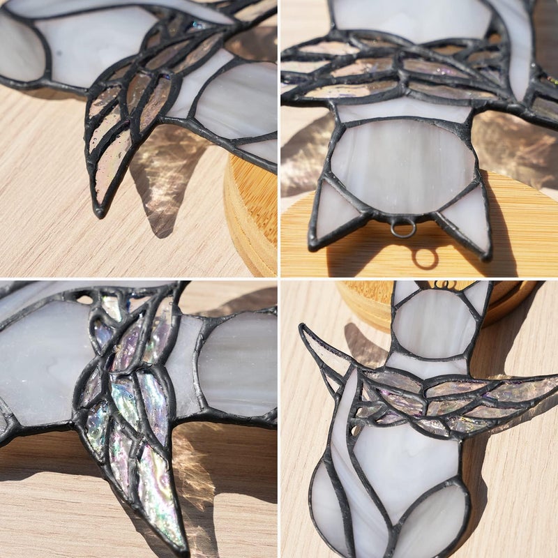 BOXCASA Cat Memorial Gifts for Loss of a Cat - Iridescent Angel Wing Suncatchers for Stained Glass Window Hangings,Loss of Pet Sympathy Gift for Women - Image 3