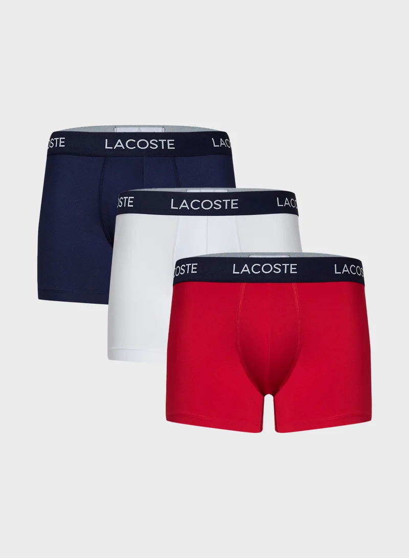 LACOSTE 3 pack Microfiber Trunks