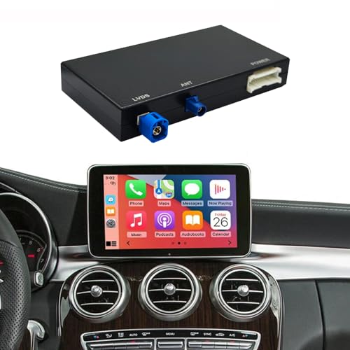 HMYC Wireless Carplay Retrofit Kit Decoder Module for Mercedes Benz NTG5.0 B C GLC CLA GLA Class W205 2015-2018 Year, Support Wireless Android Auto, Reverse Camera, Original Car OEM Control - Image 1